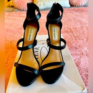 Steve Madden Black Strappy Heels | Women’s Size 8